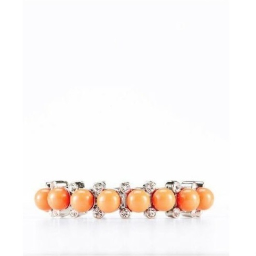 NWT Ann Taylor Gumball Stretch Bracelet Coral
